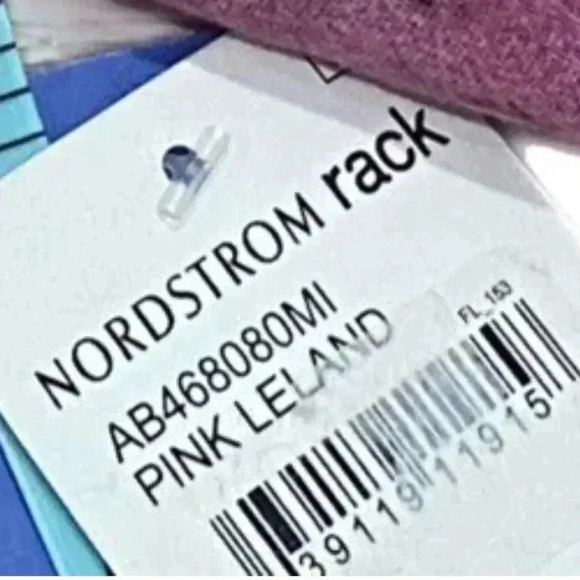 ABOUND Sweetheart Tie Neck Dress Women's Small Pink Abstract Short Sleeve Mini - Picture 10 of 14